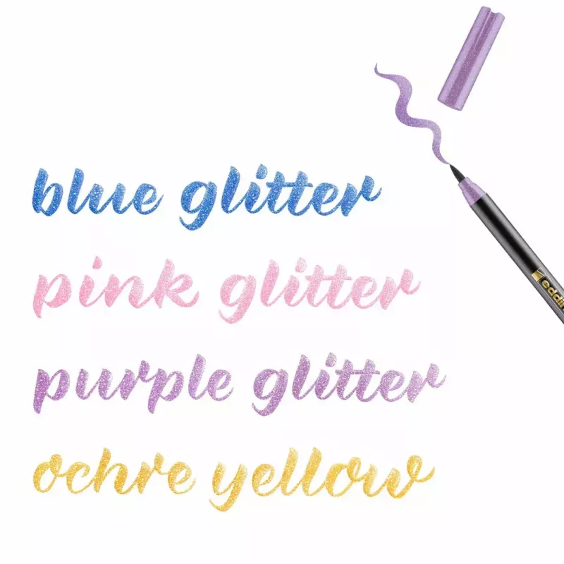 Felt pen Edding 4-1340-4-3 Blue Ochre Pink Purple Brush tip