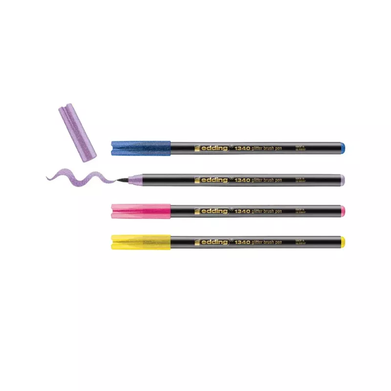 Felt pen Edding 4-1340-4-3 Blue Ochre Pink Purple Brush tip