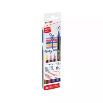 Felt pen Edding 4-1340-4-3 Blue Ochre Pink Purple Brush tip