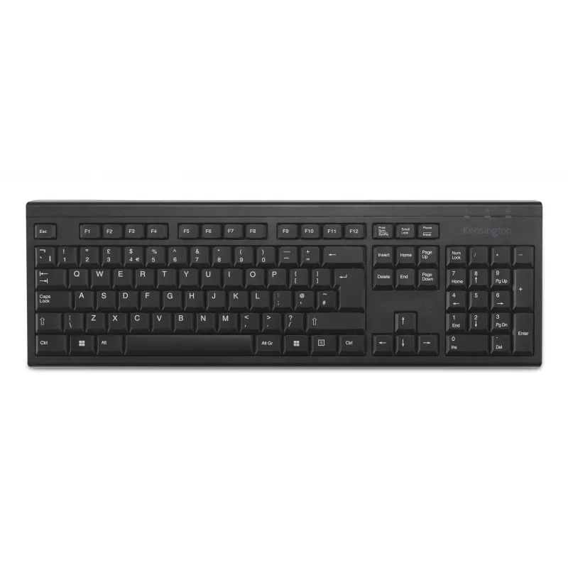 Kensington KB150 EQ Wireless Keyboard, Full-size (100%), Wireless, RF Wireless, Membrane, QWERTY, Black