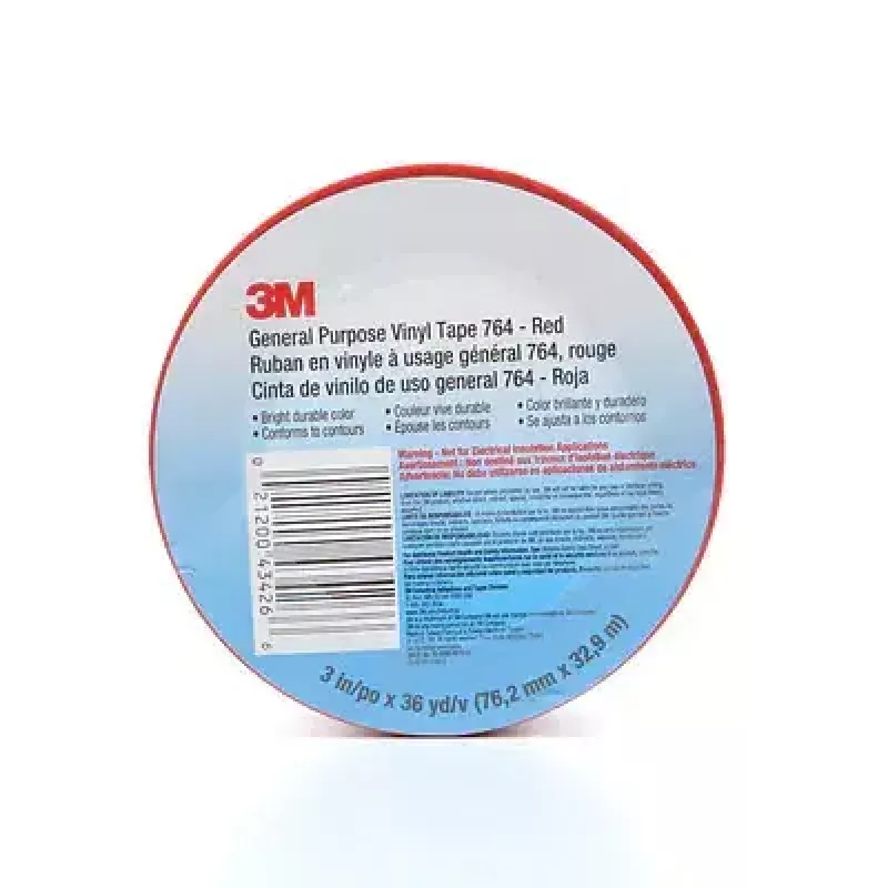 3M 764R5033 duct tape Suitable for indoor use 33 m Polyvinyl chloride (PVC) Red