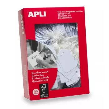 Label APLI 00390 500 pcs White Rectangle 2.2x3.5 cm