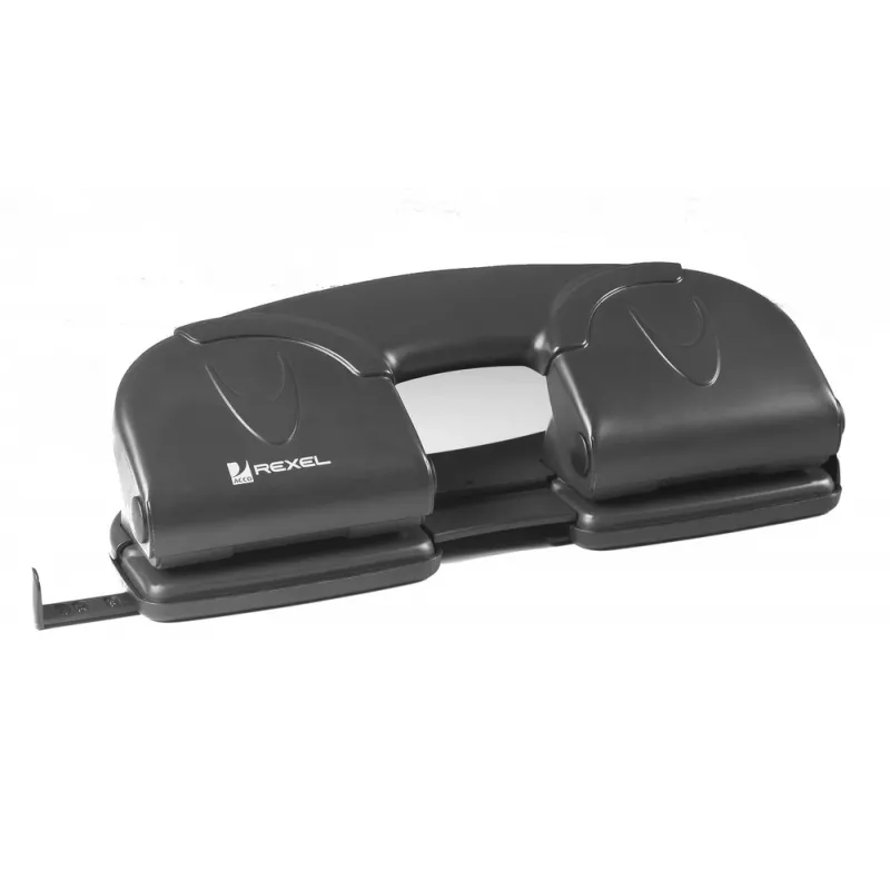 Rexel V412 4 Hole Punch Black