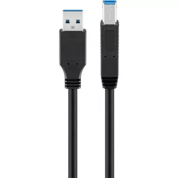 USB Cable Goobay 95719 USB 3.2 Gen 1 1m USB A USB B Black