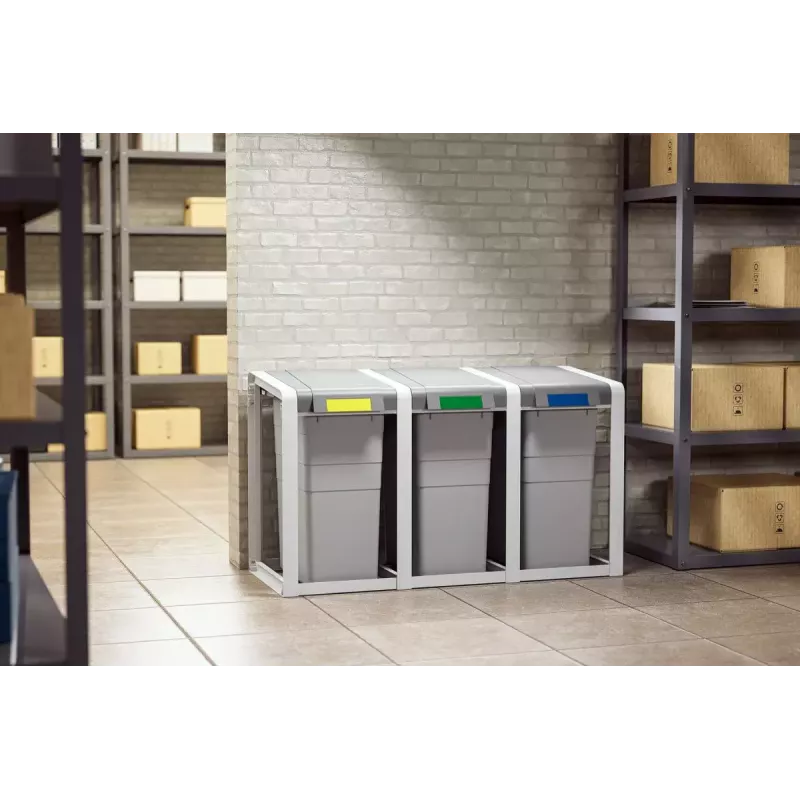 Trash Bin Hailo ProfiLine Öko XL Rectangular Plastic Grey
