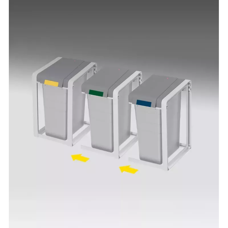 Trash Bin Hailo ProfiLine Öko XL Rectangular Plastic Grey