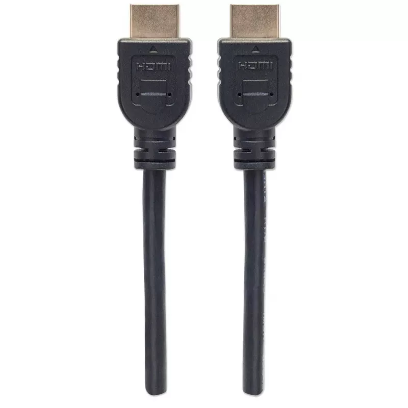 Manhattan HDMI 4K@60Hz Cable with Ethernet - CL3 rated, 3m, Suitable for In-Wall use, For ALL 4K & 1080p/HD uses - when upgrading now or have it ready for when you need it, Male to Male, Black, Ultra HD 4k x 2k, Lifetime Warranty, Premium High Speed