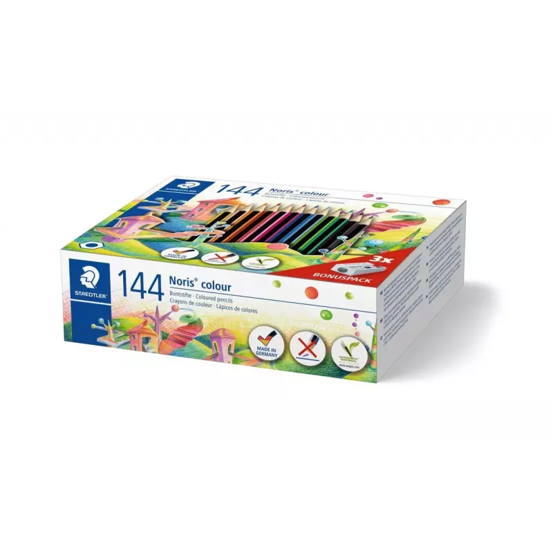Watercolour Pencils Staedtler Noris colour 185 — 144 pcs, assorted 12 colours