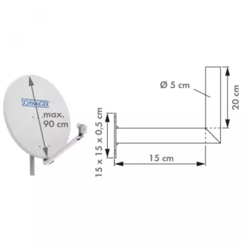 Wall Mount Bracket Schwaiger WAH1525 001 Silver Aluminium