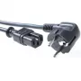ACT Powercord mains connector CEE 7/7 male (angled) - C15 black 1.5 m