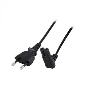 ACT Powercord Euro male - C7 female (angled down) black 2 m