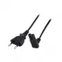 ACT Powercord Euro male - C7 female (angled down) black 2 m