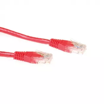 ACT Red 15 meter U/UTP CAT6A patch cable with RJ45 connectors