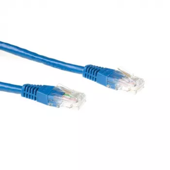 ACT Blue 0.5 meter U/UTP CAT6A patch cable with RJ45 connectors