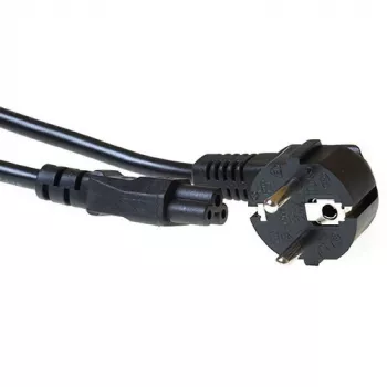 ACT Powercord mains connector CEE 7/7 male (angled) - C5 black 10 m