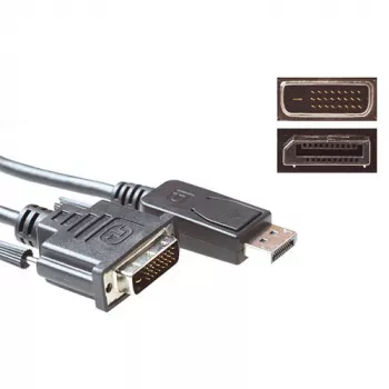 Conversion cable DisplayPort male to DVI male 1.00 m ACT AK3993