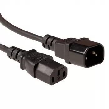 Power cord ACT Powercord LSZH C13 - C14 black 1.8 m