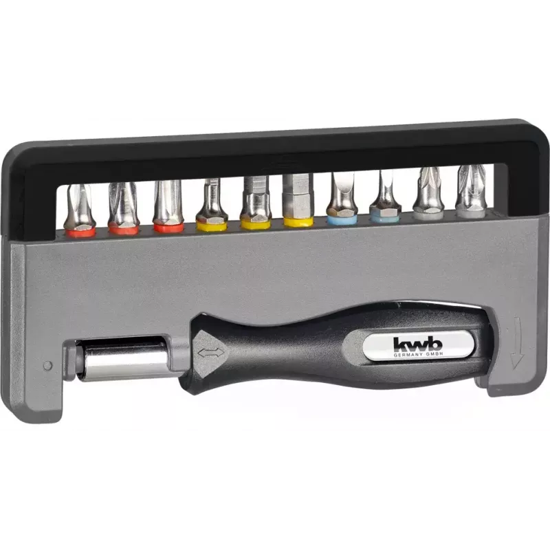 Screwdriver Bit Set KWB Industrial Steel Standard Handy Bit Box