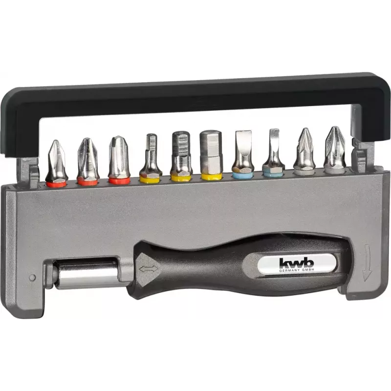 Screwdriver Bit Set KWB Industrial Steel Standard Handy Bit Box