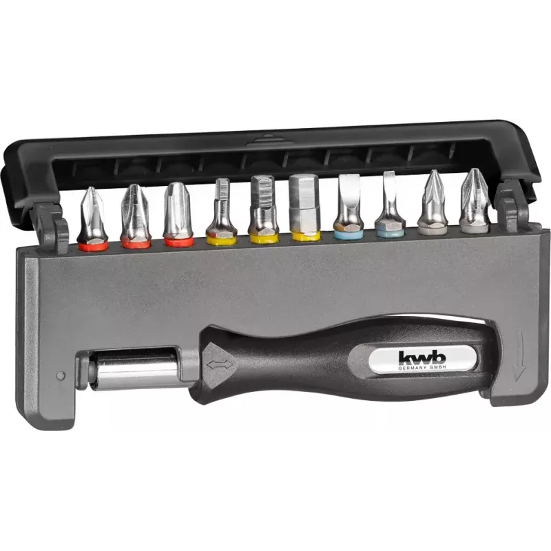 Screwdriver Bit Set KWB Industrial Steel Standard Handy Bit Box