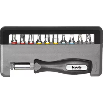 Screwdriver Bit Set KWB Industrial Steel Standard Handy Bit Box