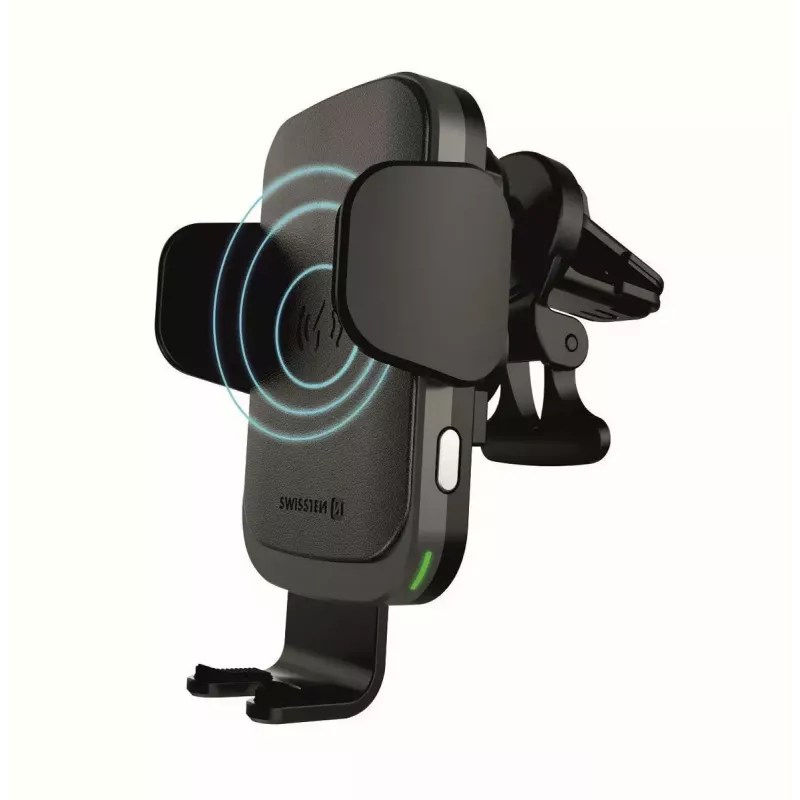 Car wireless charger and holder SWISSTEN W2-AV5, 15W Qi charging, Micro USB cable 1.2 m