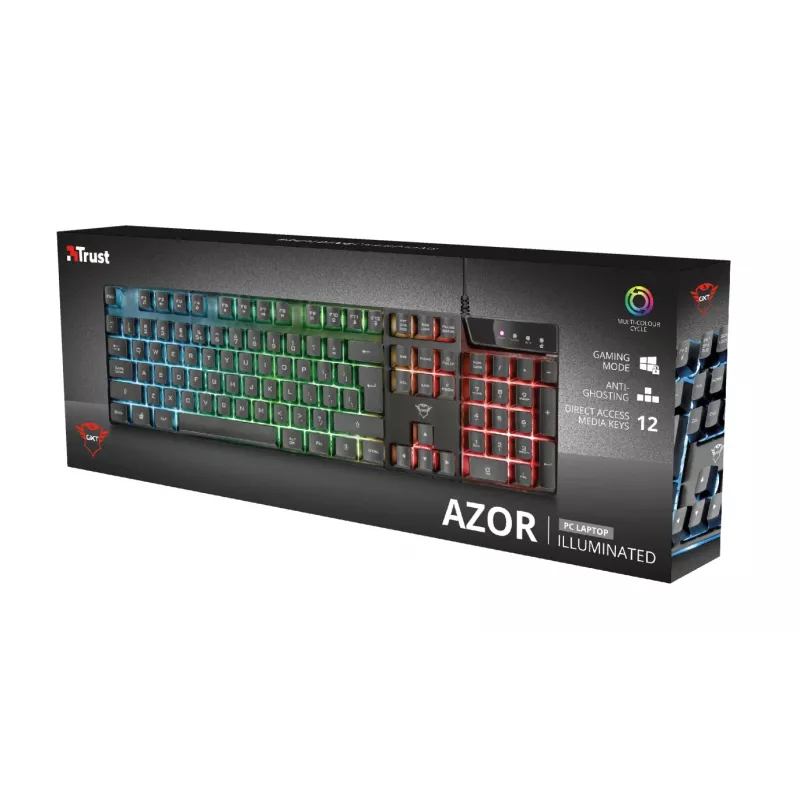 Trust GXT 835 Azor keyboard Gaming USB German Black