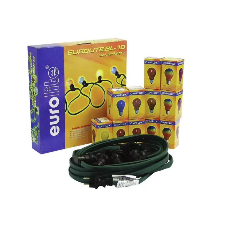 EUROLITE BL-10 E-27 Light Chain with 12 Bulbs