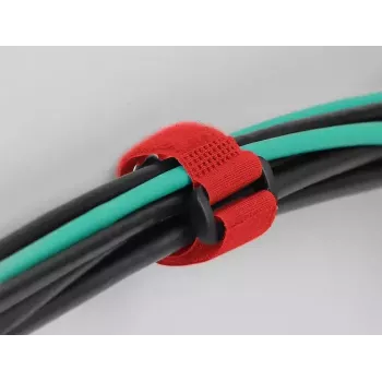 Hook & loop cable tie DeLOCK 19545 Red 190mm 25mm 5 pcs