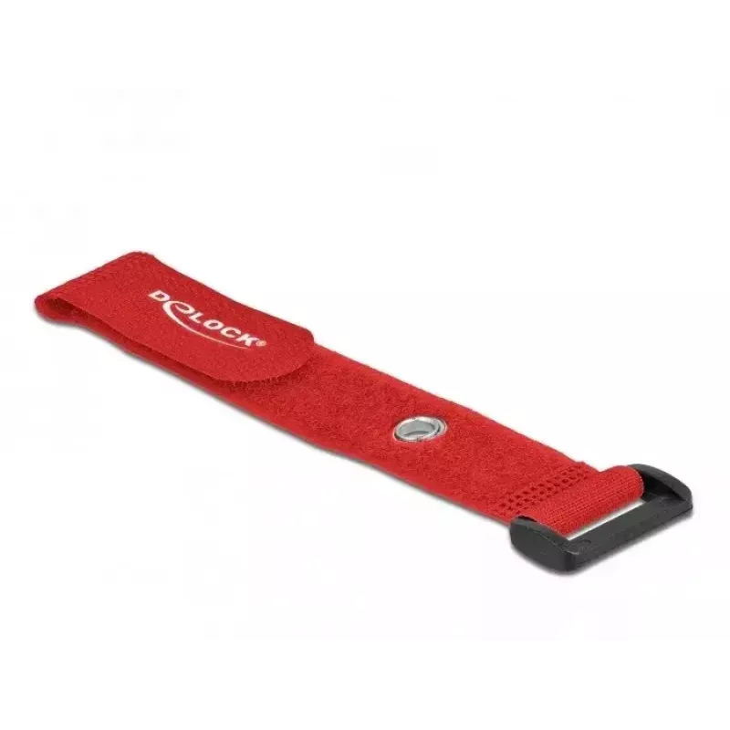 Hook & loop cable tie DeLOCK 19545 Red 190mm 25mm 5 pcs