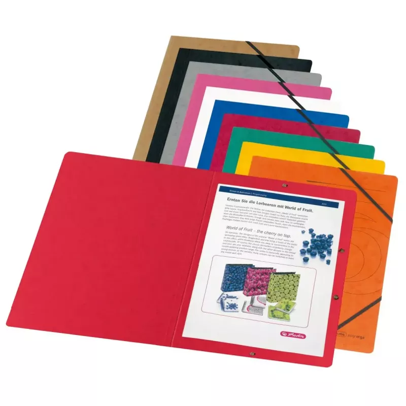Folder Cardboard Assorted colours A4 Herlitz 11166816