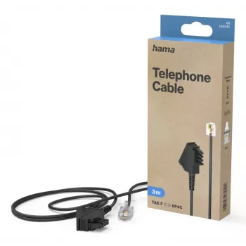 Hama 00300045 telephone cable 3 m Black