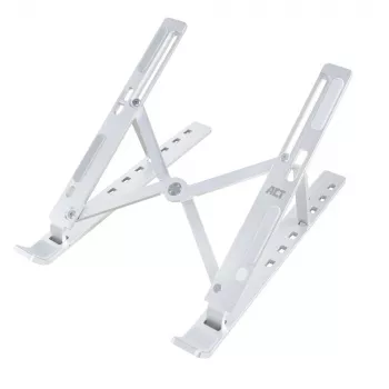 ACT Foldable laptop stand aluminium, 7 positions height adjustable