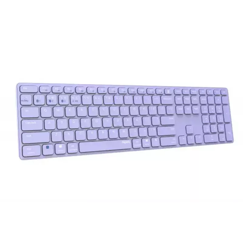 Rapoo E9800M Keyboard Wireless Bluetooth QWERTZ German Lilac
