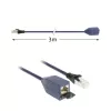 ACT Blue 3 meters LSZH SFTP CAT6A MPTL extension cable snagless with RJ45 connectors