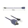 ACT Blue 10 meters LSZH SFTP CAT6A MPTL extension cable snagless with RJ45 connectors