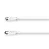 Hama 00179257 coaxial cable 10 m F-type White