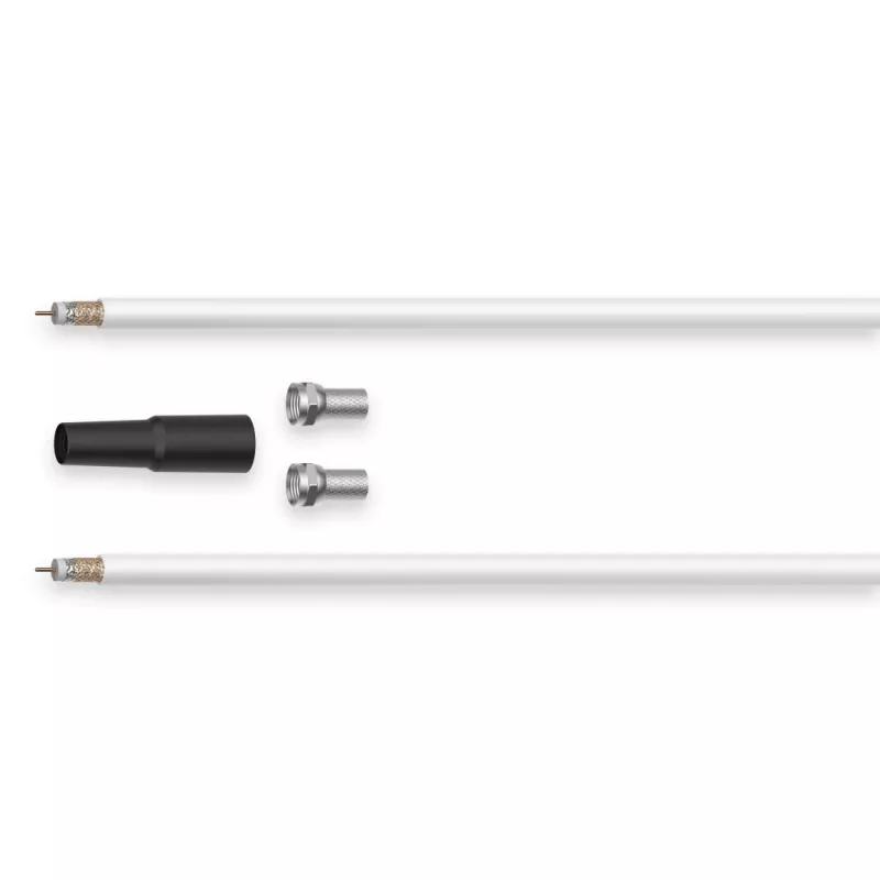 Hama 00179261 coaxial cable 10 m Black, Metallic, White
