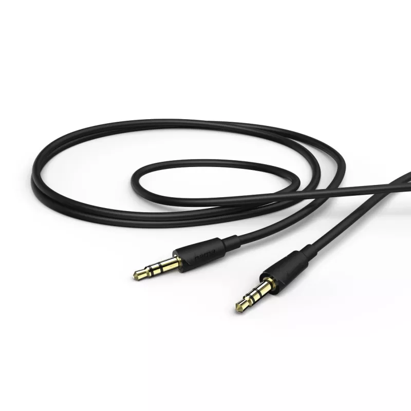 Audio cable Hama Flexi-Slim 1.5m 3.5mm Male to Male Black