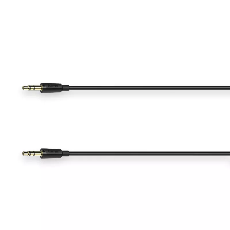 Audio cable Hama Flexi-Slim 1.5m 3.5mm Male to Male Black