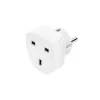Hama 00223459 power plug adapter Type E/F hybrid Type G (UK) White