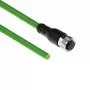 ACT Industrial 5.00 meters Sensor cable M12A 8-pin female to open end, Ultraflex TPE cable, shielded