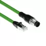 ACT Industrial 5.00 meters Sensor cable M12A 8-pin male to RJ45 male, Ultraflex SF/UTP TPE cable, shielded