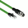 ACT Industrial 1.50 meters Sensor cable M12A 8-pin female to RJ45 male, Ultraflex SF/UTP TPE cable, shielded