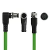 ACT Industrial 3.00 meters Sensor cable M12A 8-pin male right angled to M12A female, Ultraflex TPE cable, shielded