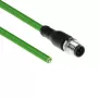 ACT Industrial 5.00 meters Sensor cable M12D 4-pin male to open end, Superflex Xtreme TPE cable, shielded