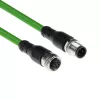ACT Industrial 5.00 meters Sensor cable M12D 4-pin male to M12D 4-pin male, Superflex Xtreme TPE cable, shielded