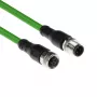 ACT Industrial 5.00 meters Sensor cable M12D 4-pin male to M12D 4-pin male, Superflex Xtreme TPE cable, shielded
