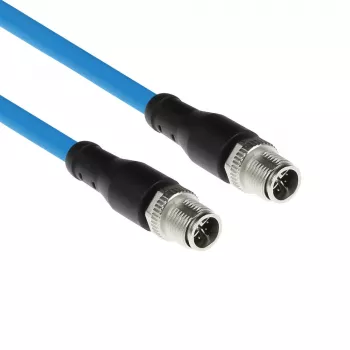 ACT Industrial 3.00 meters Sensor cable M12X 8-pin male to M12X 8-pin male, Superflex SF/UTP TPEcable, shielded