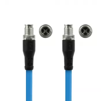ACT Industrial 3.00 meters Sensor cable M12X 8-pin male to M12X 8-pin male, Superflex SF/UTP TPEcable, shielded